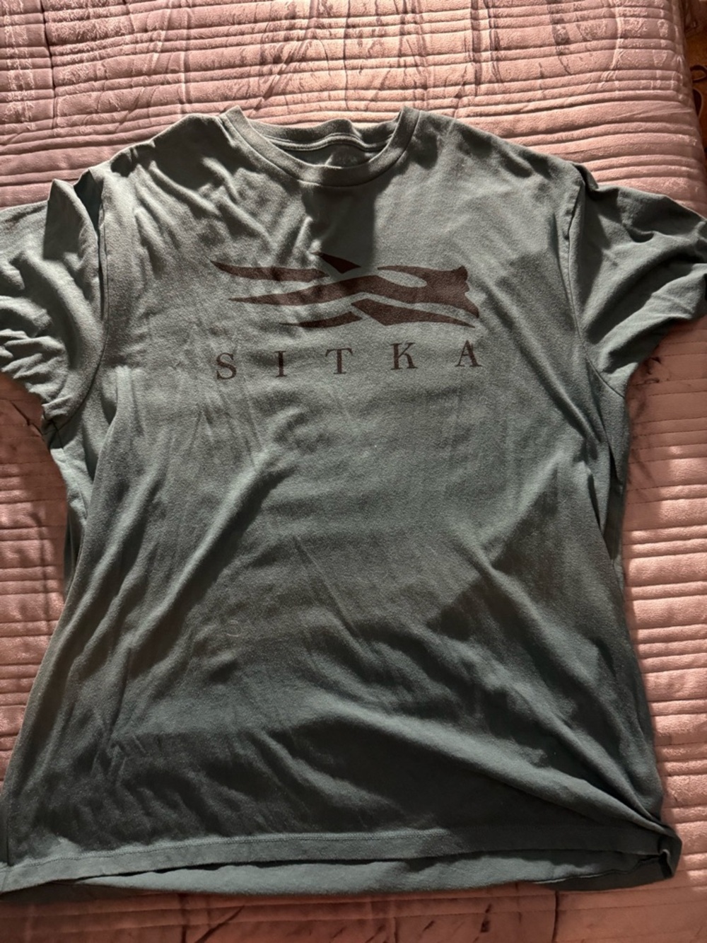 Sitka Men's Short Sleeve Logo Tee in Olive Green